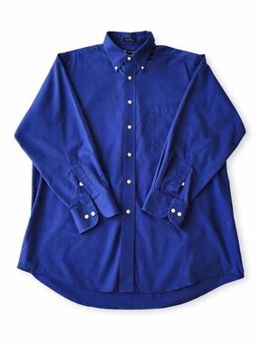 CHAPS Royal Blue Wrinkle Free Button Down Dress Shirt Large